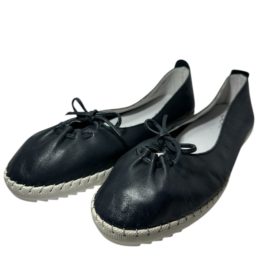 Bos & Co Women Osaka Slip-On Leather Navy Blue Sneaker Portugal Size 40‎ US9/9.5 - Picture 2 of 11
